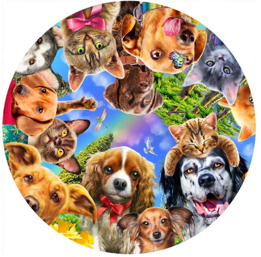 500pc - Dogs & Cats (Round)