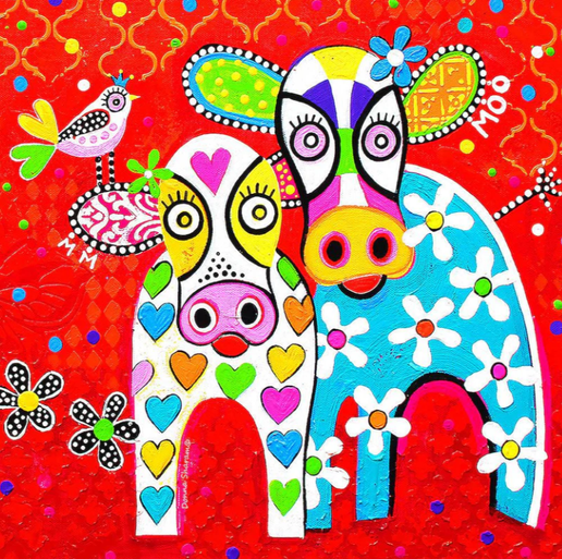 121pc - Happy Moo Day Cow (Square)