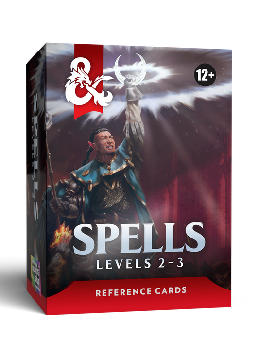 D&D Dungeons & Dragons Reference Cards Spells Levels 2-3