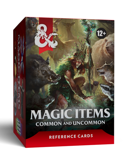 D&D Dungeons & Dragons Reference Cards Magic Items Common and Uncommon