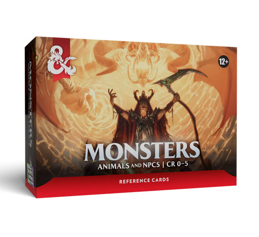 D&D Dungeons & Dragons Reference Cards Monsters Animals and NPCs CR 0-5