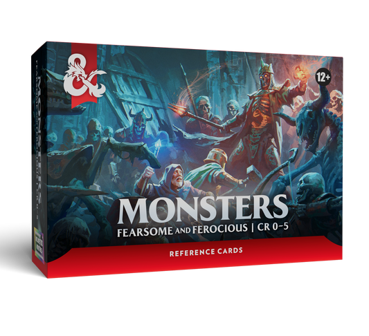 D&D Dungeons & Dragons Reference Cards Monsters Fearsome and Ferocious CR 0-5