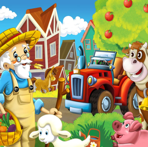 121pc Fun on the Farm (Square)